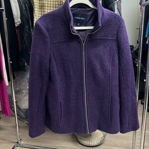 Plum colored wool blend Land’sEnd coat size 12